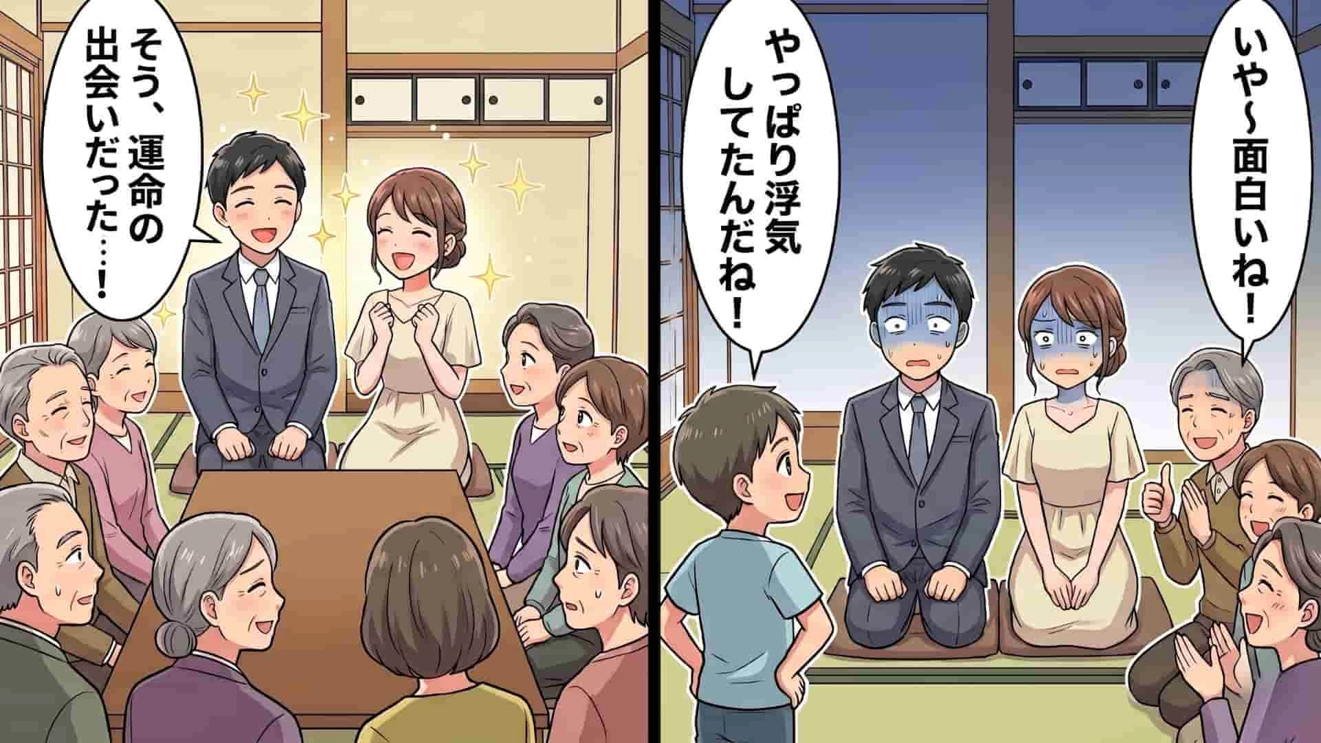 親戚の集まりで“新婚夫婦”が語った『純愛ストーリー』には…【まさかの裏切り】が隠されていて！