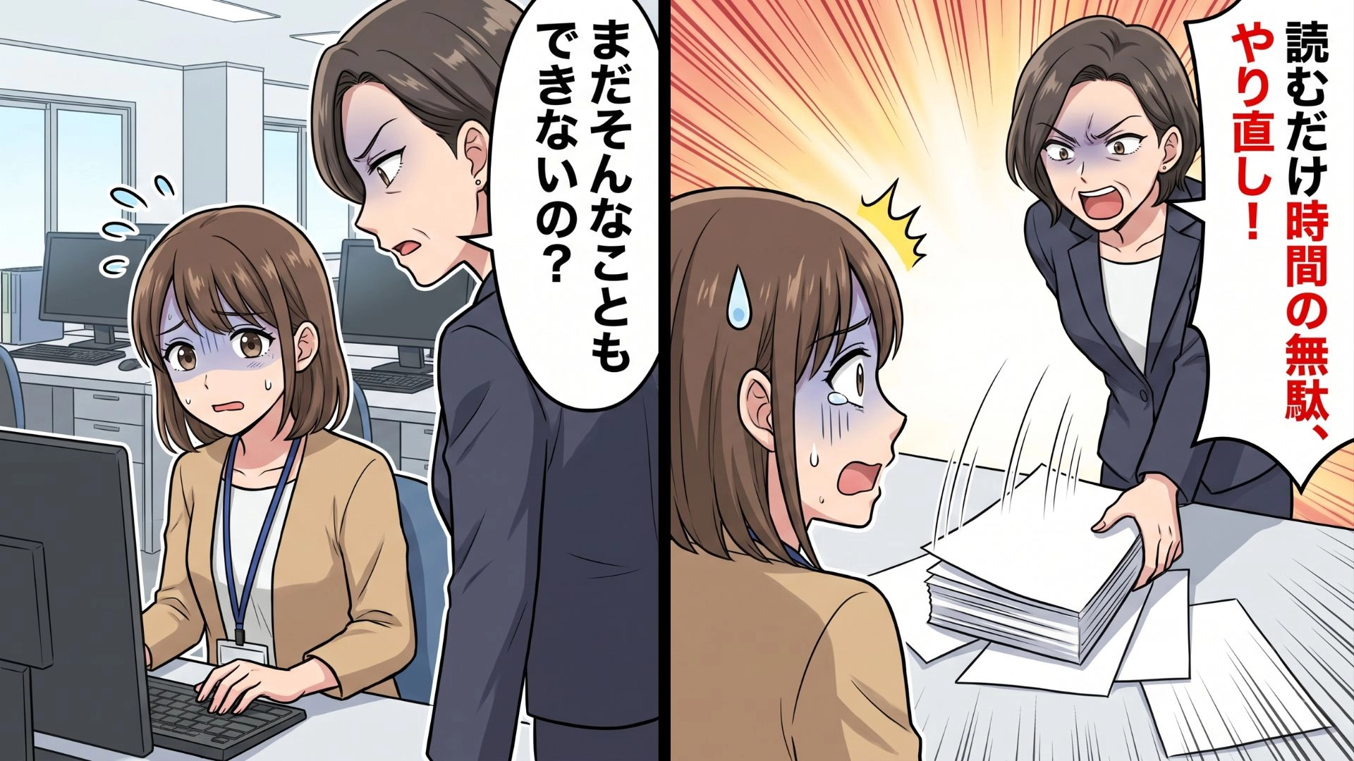 【最後にスカッと！】「読むだけ時間の無駄」徹夜の企画書を読まずに却下…落ち込んでいると、最低な先輩に【予想外の事態】が！？・前編