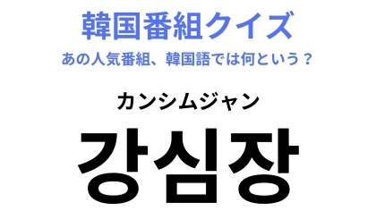 【韓国番組】「강심장（カンシムジャン）」韓国の“人気番組”あなたはいくつ知っている？