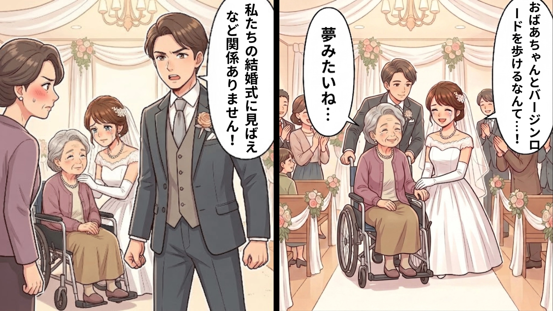 【後編】大好きな祖母とむかえた結婚式。叔母のひと言で最悪の空気につつまれたそのとき、【夫が見せた神対応】とは...！？
