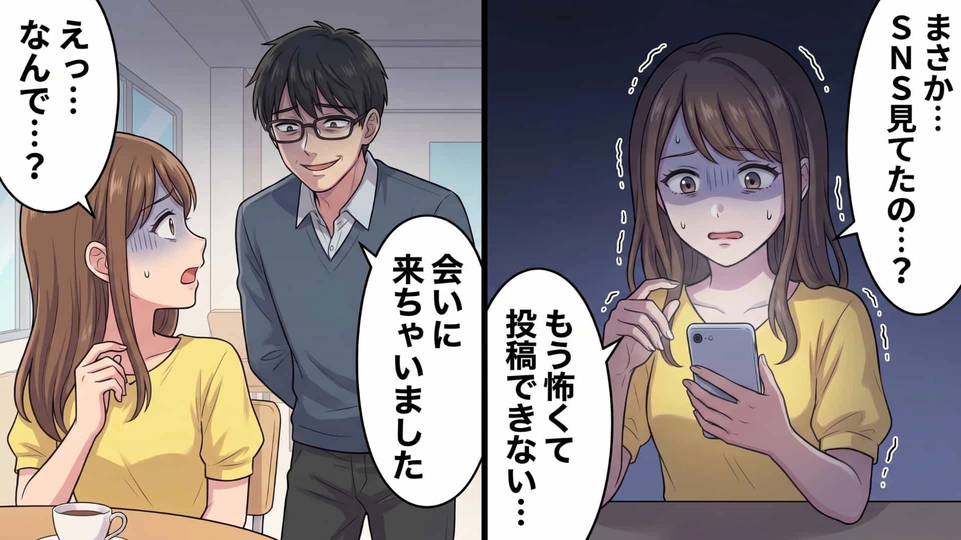 【後編】【ストーカー】友人と休日にカフェ巡りを満喫中。「会いに来ちゃいました♡」まさかの人物がストーカー化して【とんでもない事件】に...！？