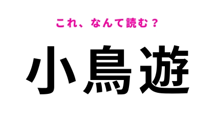 【漢字クイズ】「小鳥遊」はなんて読む？誰もが聞いたことのある4文字の名字です！