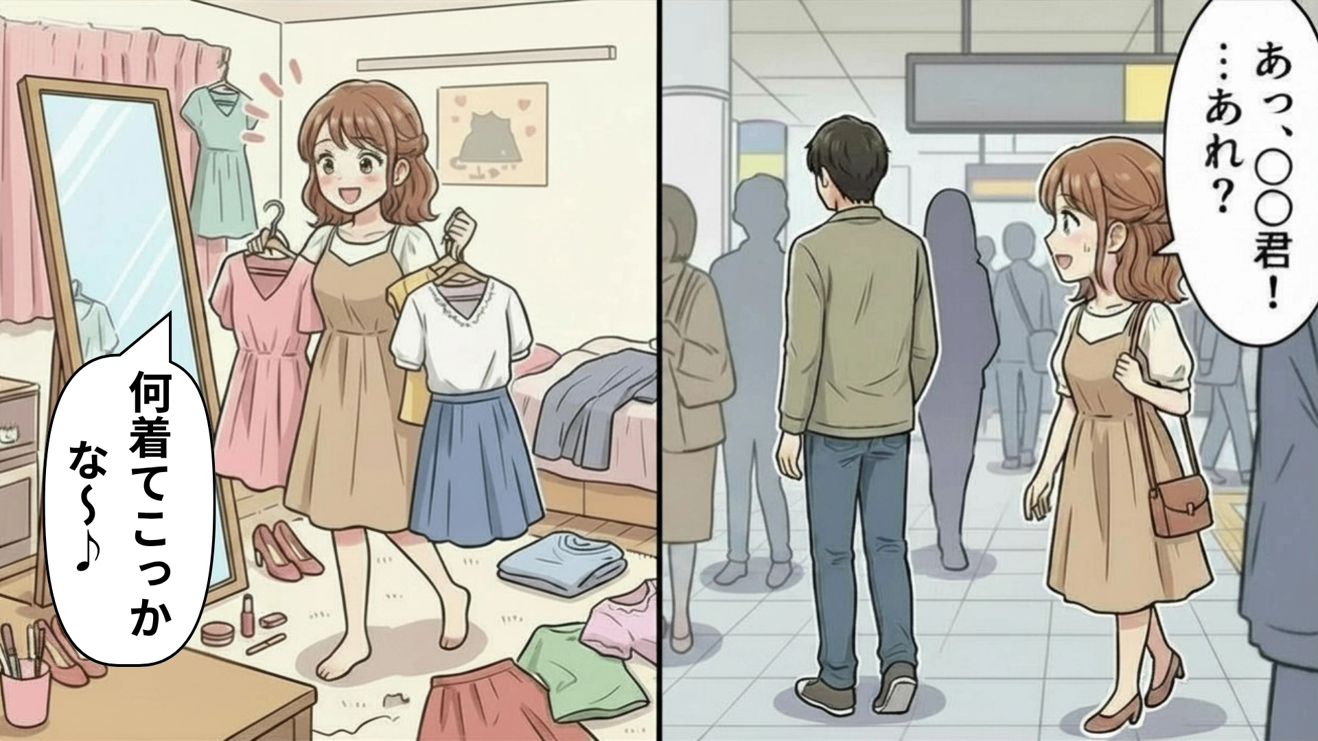 【衝撃展開】彼と初デート♡ しかし、待ちあわせ場所に行くと【予想外の事態】に！？・前編