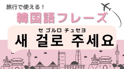 「새 걸로 주세요（セ ゴルロ チュセヨ）」の意味は？知っていたら役立つ！