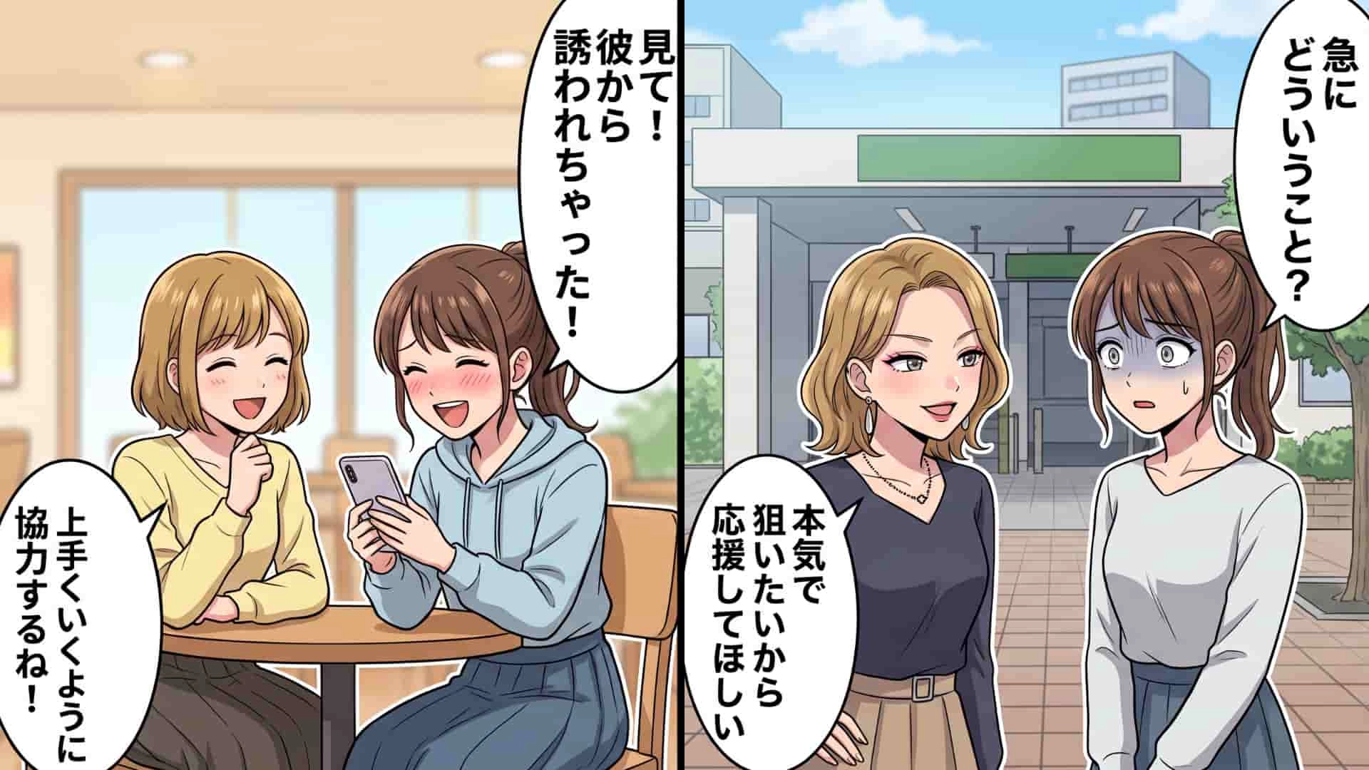 【まさかの展開】「本気で狙いたいから応援してほしい」好きな人との食事♡ 恋愛相談していた親友を連れて行くと、【最悪の事態】に...！