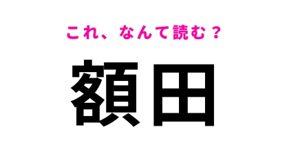 「額田」はなんて読む？「ぬ」から始まる！？
