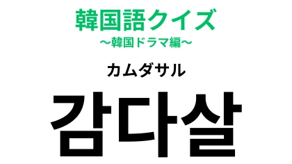 「감다살（カムダサル）」の意味は？明日から使いたいネットスラング！