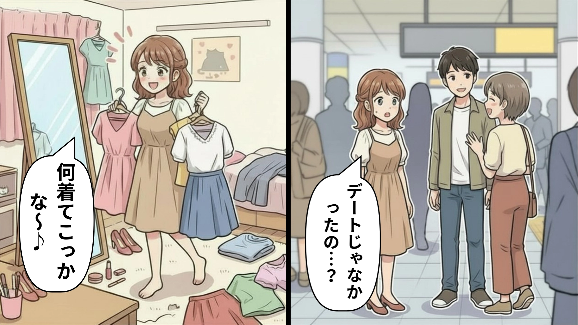【衝撃展開】彼と初デート♡ しかし、待ちあわせ場所に行くと【予想外の事態】に！