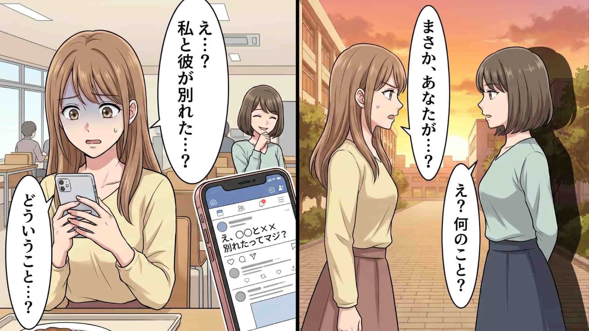 【まさかの結末】順調だったはずが一変！？突然流れた「破局の噂」の裏には、信じていた友人の恐ろしい罠が…！ ・前編