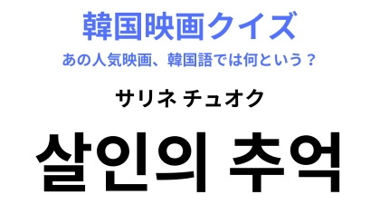 【韓国映画】「살인의 추억（サリネ チュオク）」実際の事件を基にした犯罪スリラー！