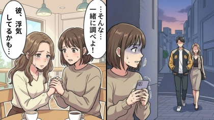 「彼が浮気しているかもしれない」親友の彼氏に浮気の兆候...？主人公が目撃した【ありえない光景】とは！？・前編