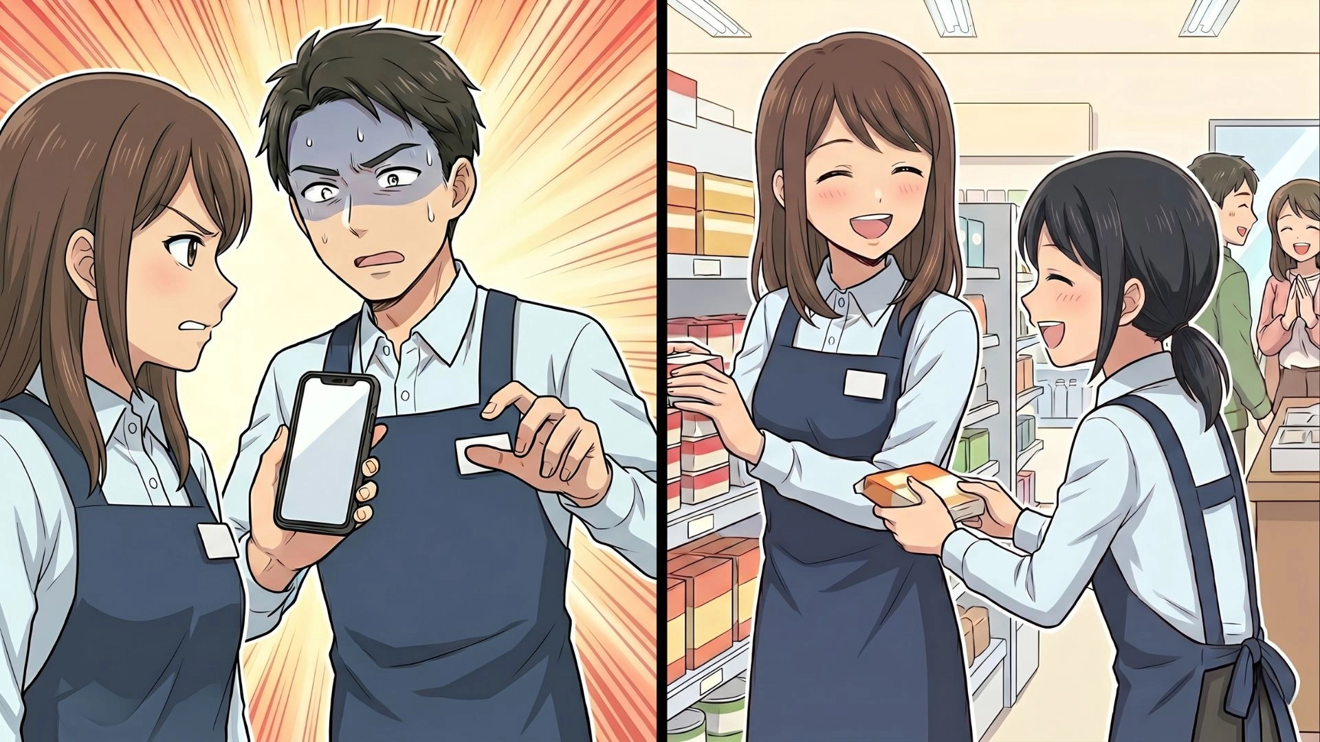 【後編】【最後にスカッと！】みんなから頼られる“既婚者”の店長。しかし裏では、後輩に【まさかのセクハラ】を...！？