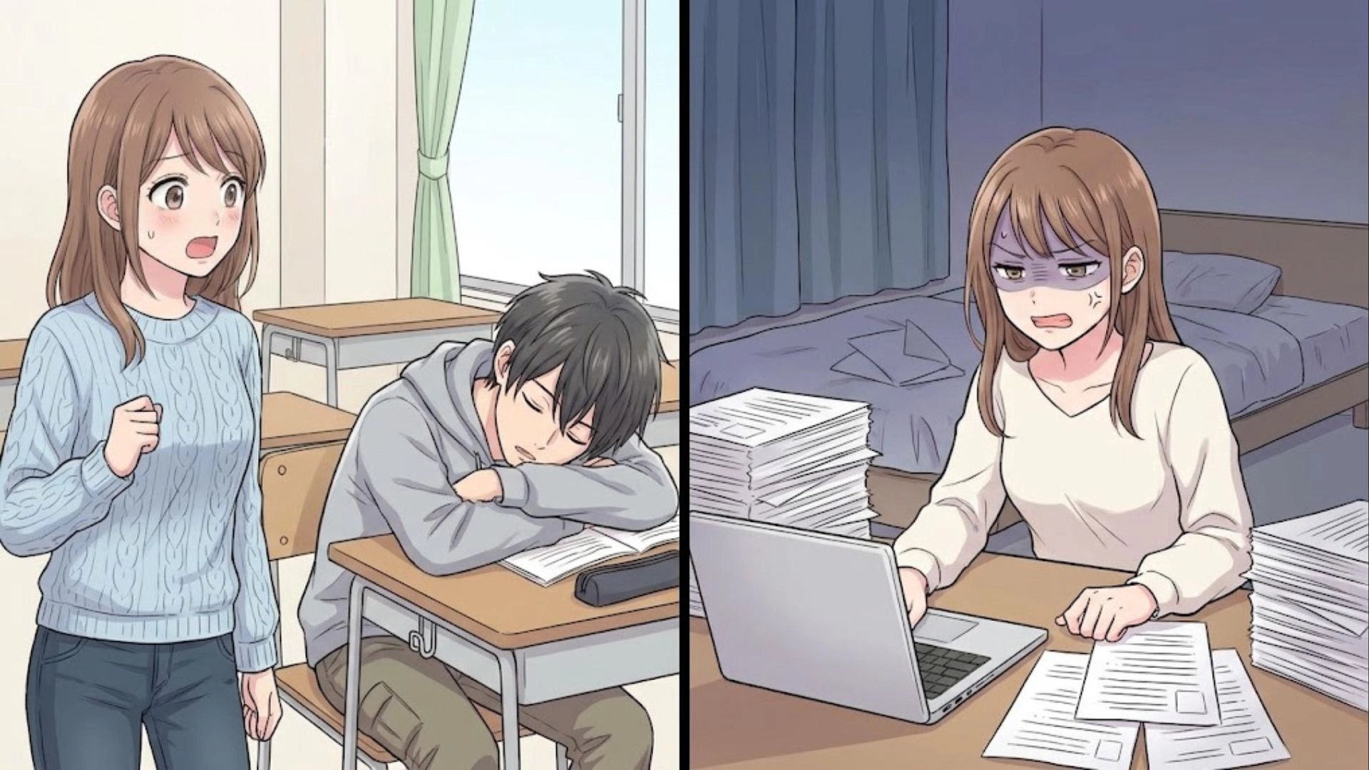 【大学】「よりによって、どうしてこの人なの?」絶対に失敗できないプレゼン。やる気ゼロの男子とペアになり、本番で【まさかのアクシデント】が...!?・前編