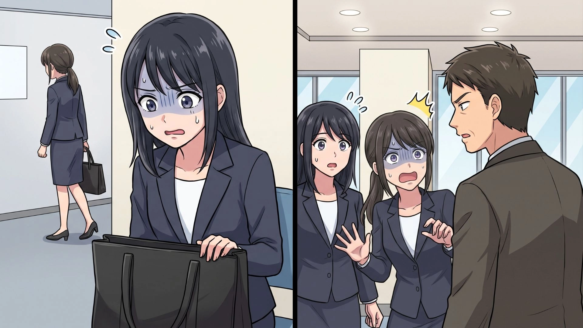 【就活】「どうして勝手に発表したんですか?」面接会場で隣の女性とバッグを取り違える大ミス。その後、さらなるトラブルに巻き込まれて…!