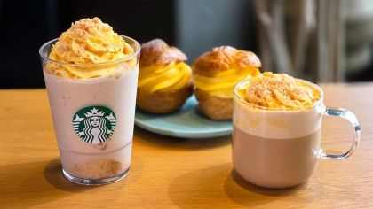 【スターバックス新作】日本初登場♡ 甘くて香ばしい春の1杯「シュークリーム フラペチーノ®」＆「シュークリーム ラテ」が発売！