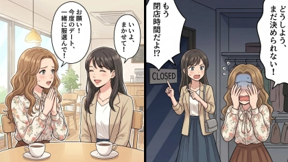 友だちの【デート服選び】に同行。優柔不断な彼女に振りまわされ続けた末、主人公がまさかの行動を...！