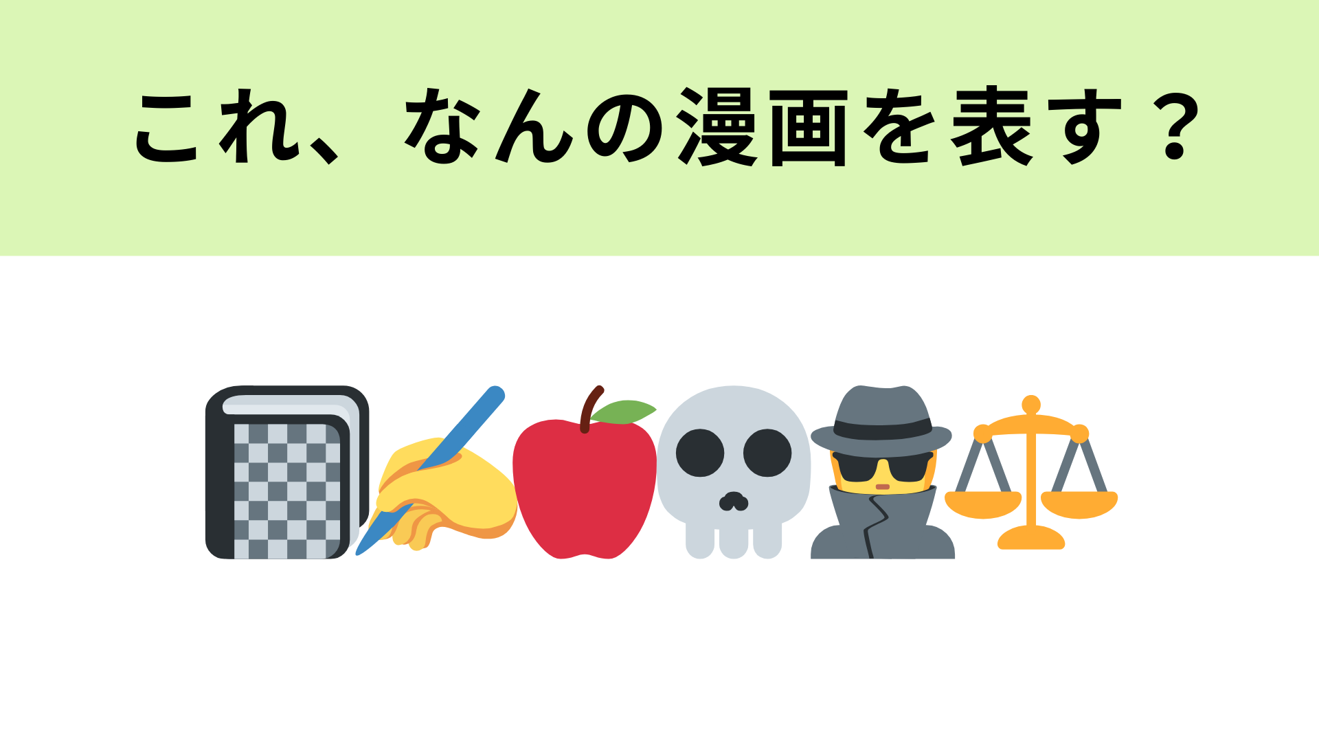 この絵文字が表す漫画は？超有名作品なのでわかるはず…！