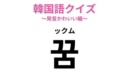 「꿈（ックム）」の意味は？見たりつかみ取ったりするものです！【韓国語クイズ】