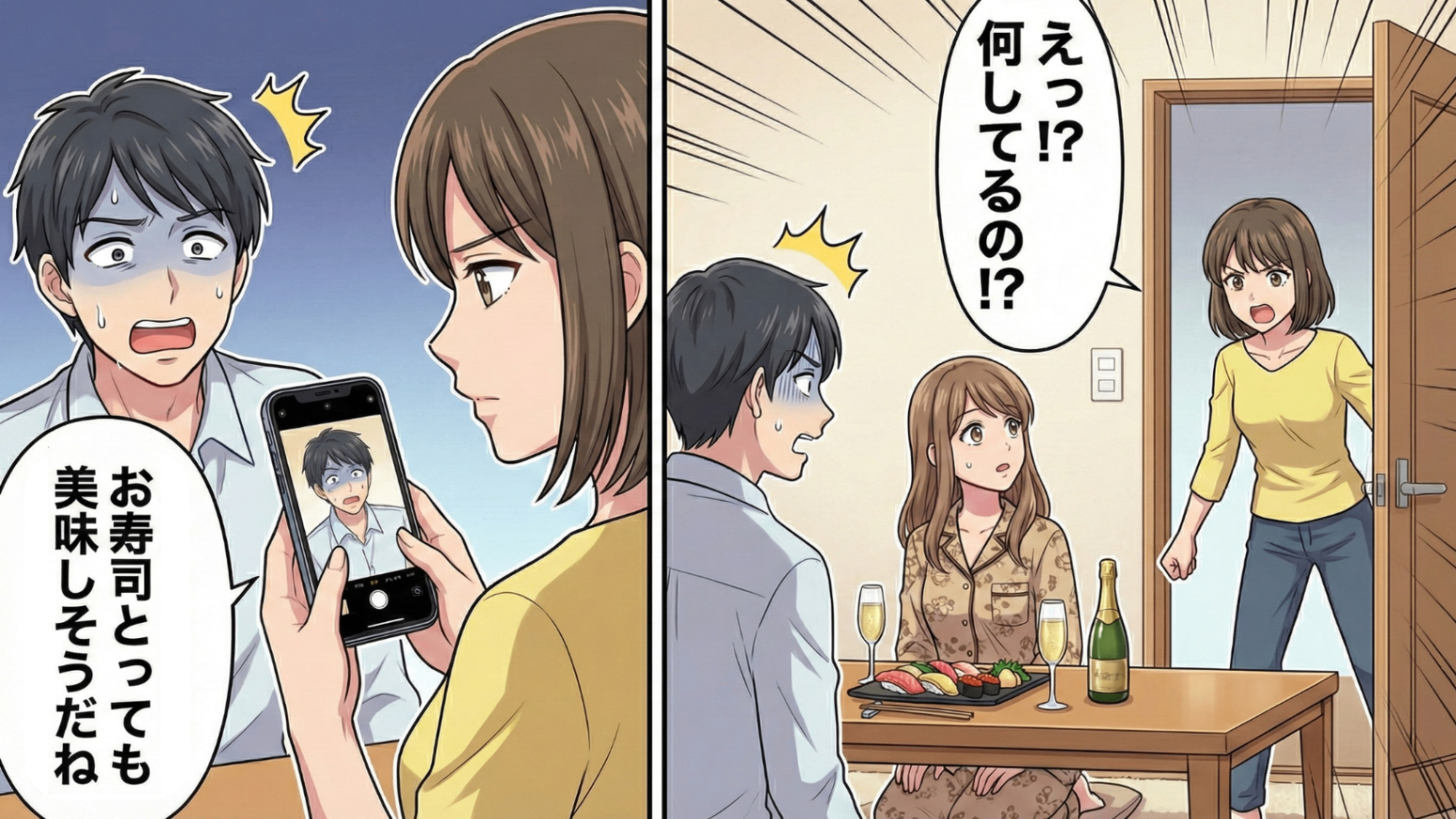 【後編】「高熱だから絶対来ないで」同棲直前、看病を拒否する彼。その直後、共有アプリに『特上寿司2人前』の配達完了通知が！？家へ突撃すると【衝撃の事実】が発覚して...！