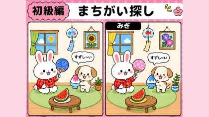 【毎日1分脳トレ】ゆるふわ間違い探し！あなたは1分以内に全部見つけられる？