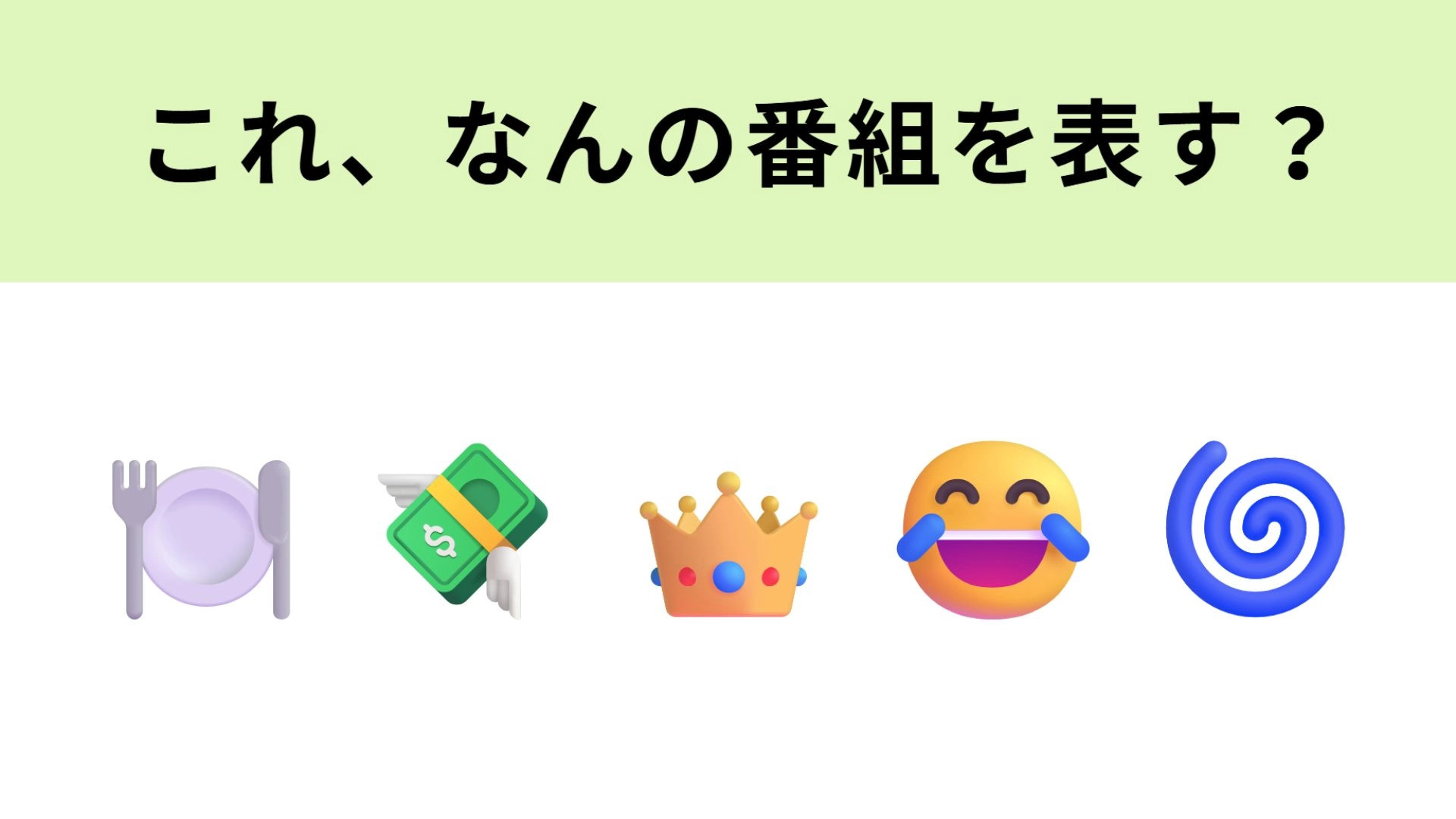 この絵文字が表すテレビ番組は？グルメのセンスが試される...！