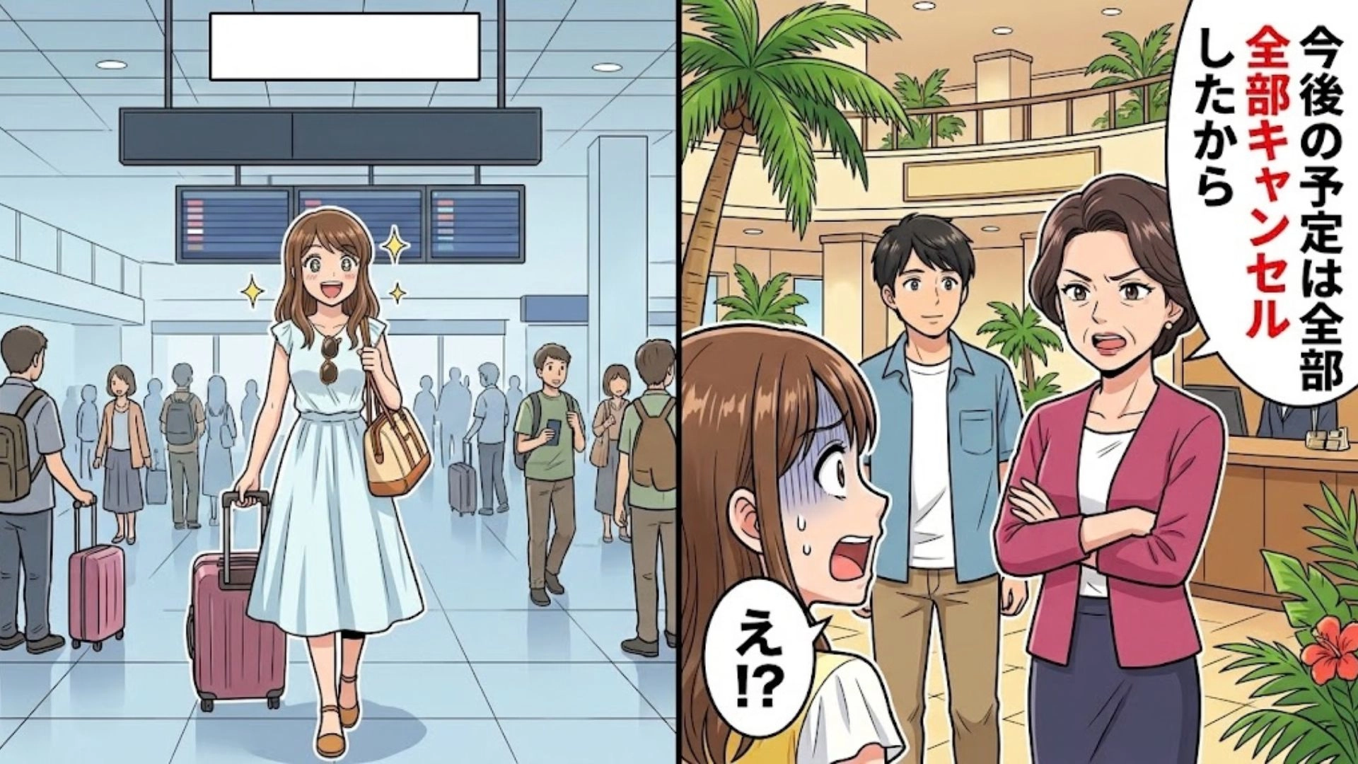 【最後にスカッと！】「親孝行の一環なんだから我慢してよ」念願の新婚旅行でハワイへ。しかし、彼の母親同伴で『ありえないトラブル』が連発...痺れを切らした主人公は【ある決断】を！？・前編