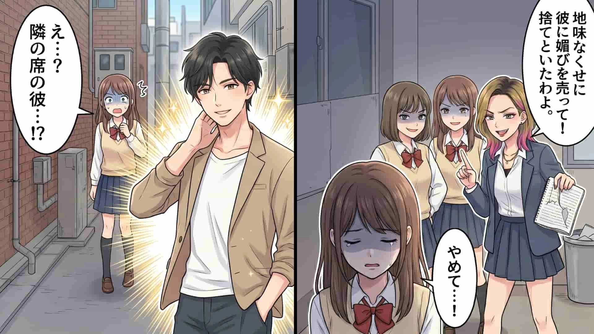 隣の席の地味メガネくん。ある日の放課後、偶然彼の【ありえない姿】を目撃して...主人公はパニックに！