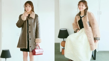 裏返しても使える優秀品♡ リバーシブルな「レザー＆ファーコート」着回しテク