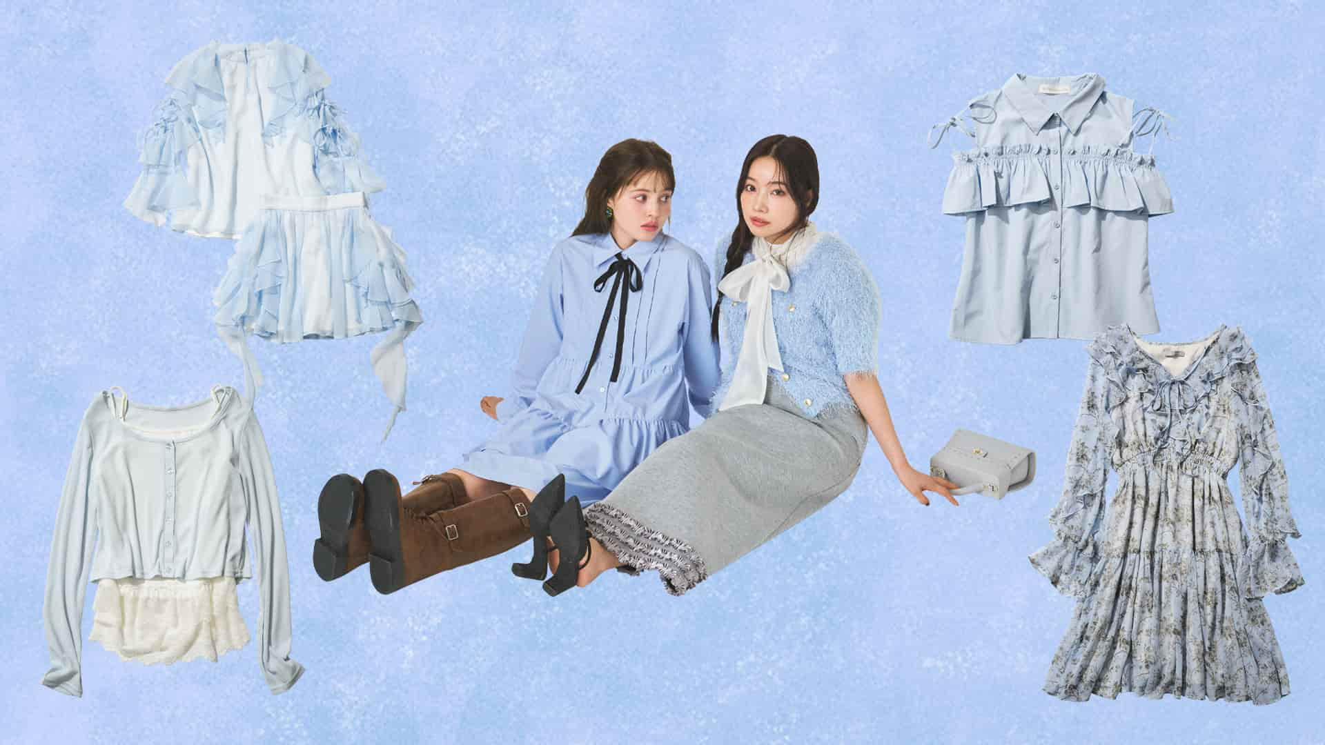 透明感たっぷりなピュアカラー♡ 秋に向けて大ブレイク中の「アイスブルーコーデ＆アイテム」