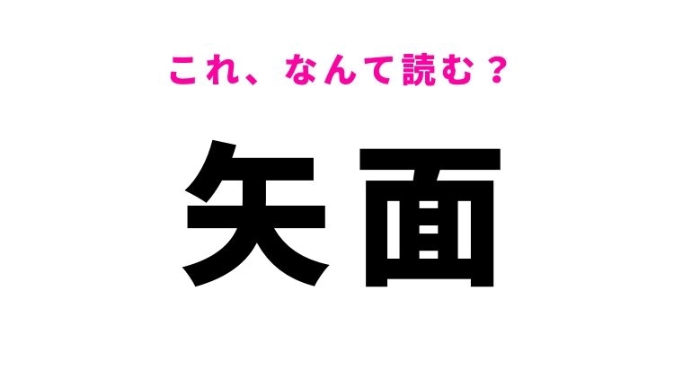 【矢面】はなんて読む?「やめん」ではありません!