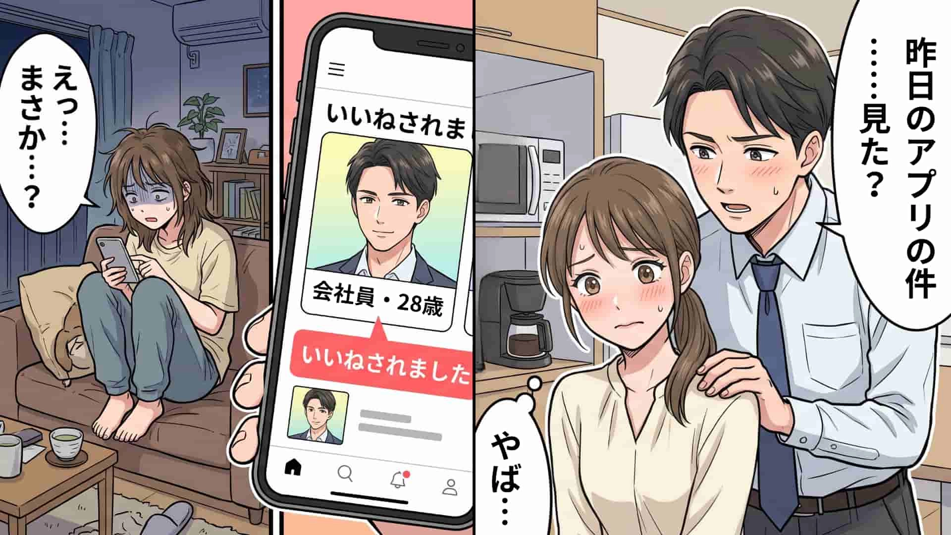 【マッチングアプリ】いつも怒ってばかりの鬼上司から『いいね』！？翌日出勤すると、【ありえない展開】に...！・前編