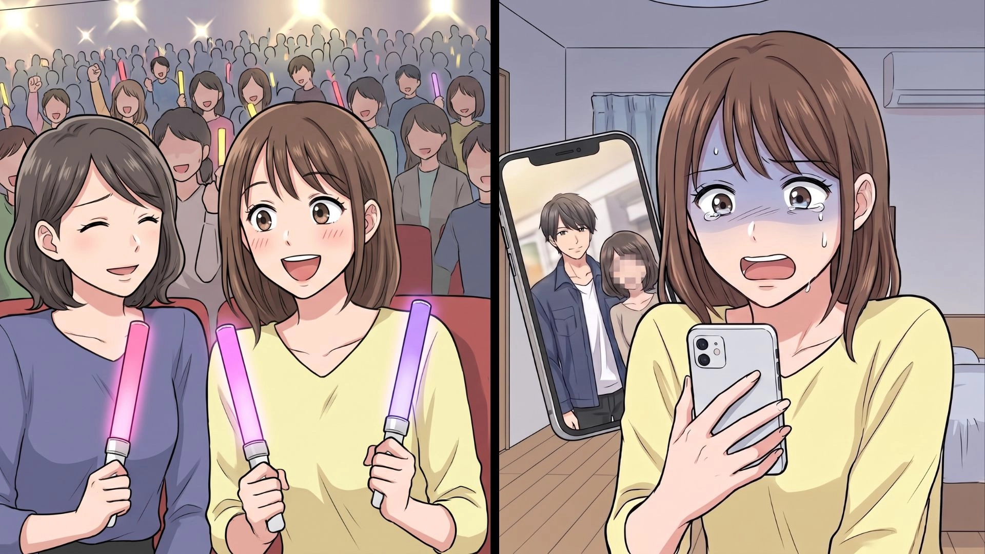 推しの【熱愛報道】に傷心…写真を拡大すると、『信じられない事実』が判明して！？・前編