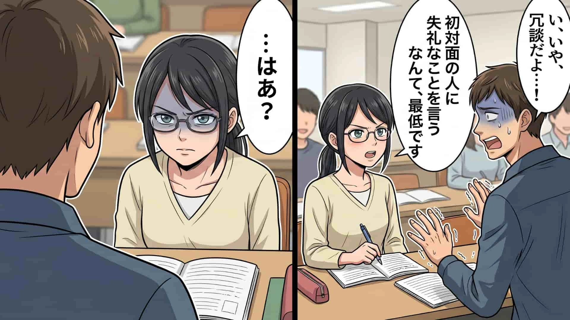【後編】【ノンデリ】大学の講義中。ひとりぼっちの私に救世主が♡ ...と思っていたら、同級生の男子から【とんでもない発言】をされて激怒!?
