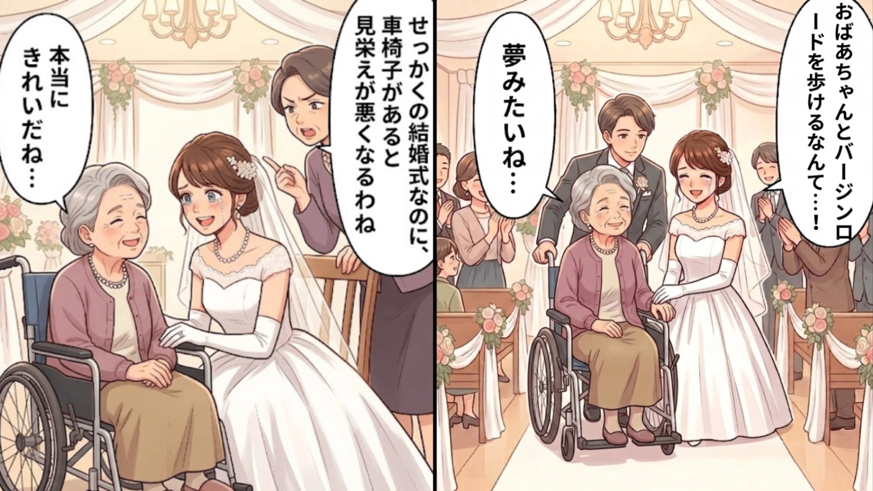 大好きな祖母とむかえた結婚式。叔母のひと言で最悪の空気につつまれたそのとき、【夫が見せた神対応】とは...！