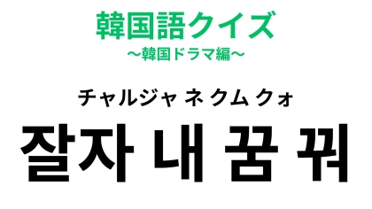 「잘자 내 꿈 꿔（チャルジャ ネ クム クォ）」の意味は？恋人がいる人は必見！