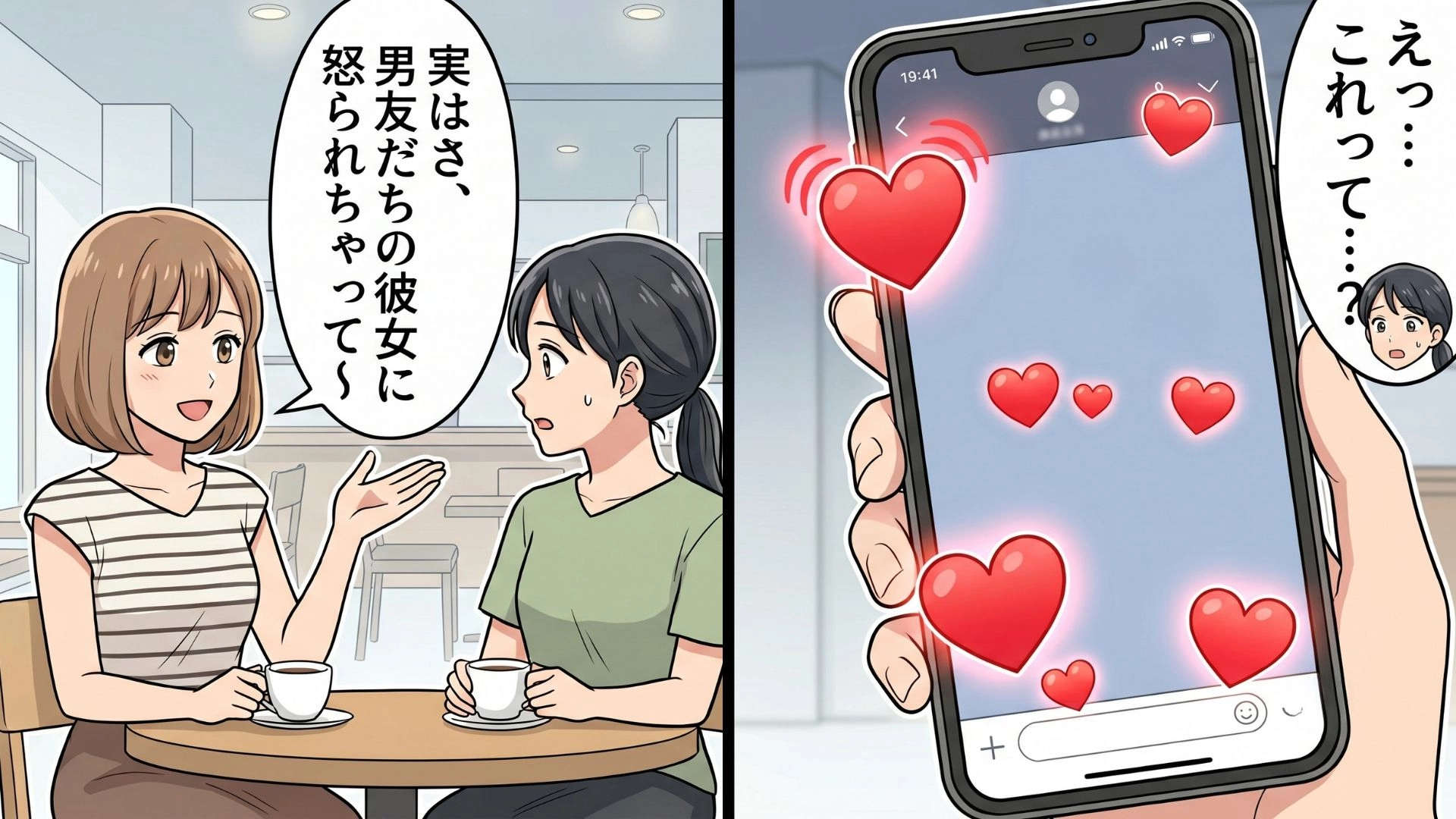 「ただの男友だちだけど？」【自称・サバサバ女子】の非常識すぎる発言。彼女が友だちの彼氏にとった“衝撃行動”とは...！？・前編