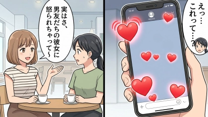 「ただの男友だちだけど？」【自称・サバサバ女子】の非常識すぎる発言。彼女が友だちの彼氏にとった“衝撃行動”とは...！？・前編
