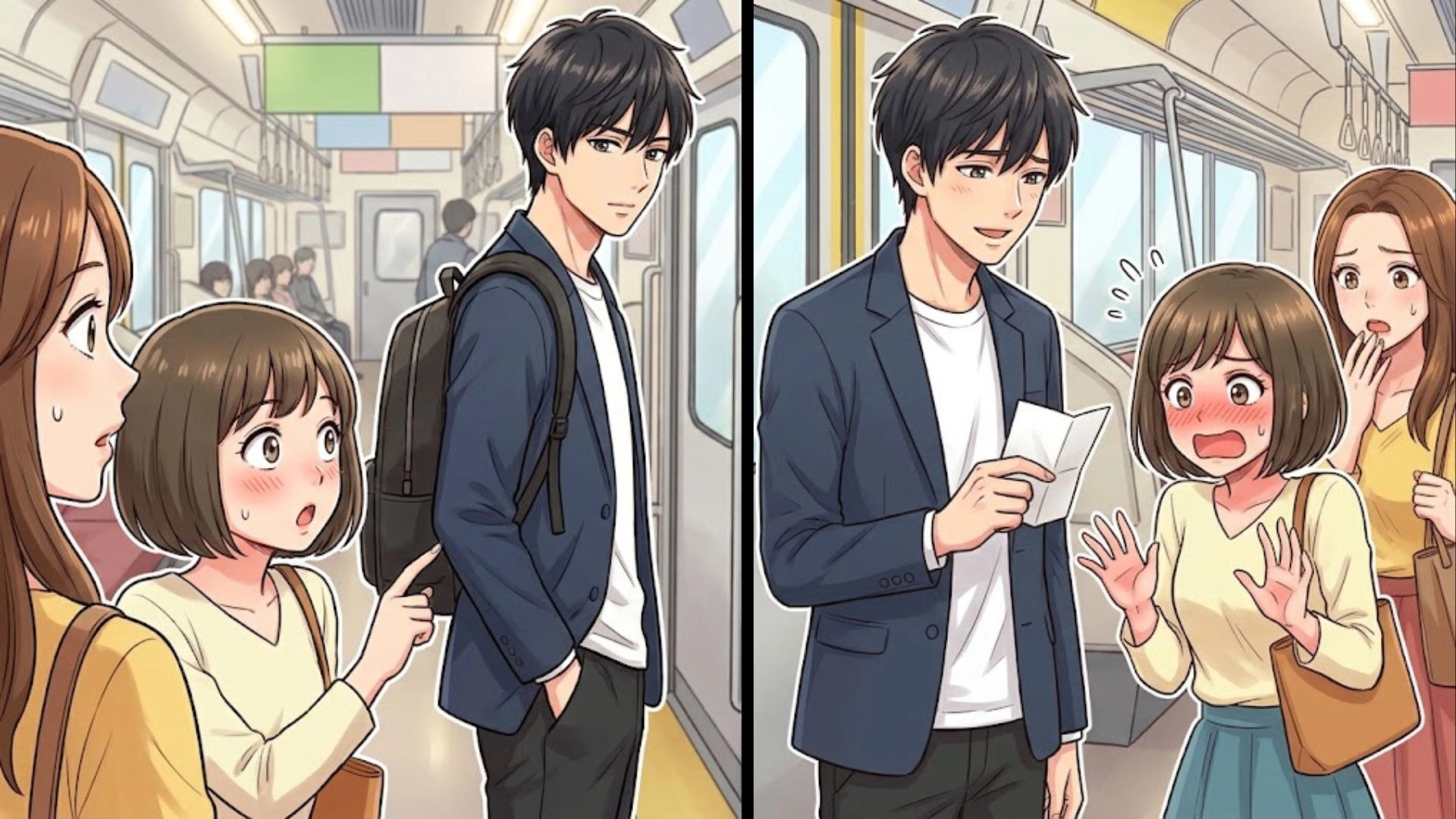 「お気持ちはうれしいんですけど、僕まだ...」電車で出会ったイケメンにひと目惚れ♡“肉食系”の友人が大胆アプローチするも、【衝撃の事実】が発覚して...!