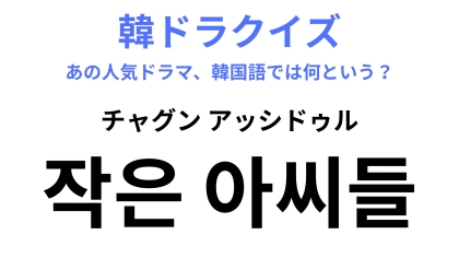 【韓ドラ】「작은 아씨들（チャグン アッシドゥル）」アメリカの文学小説「若草物語」をモデルにした作品！