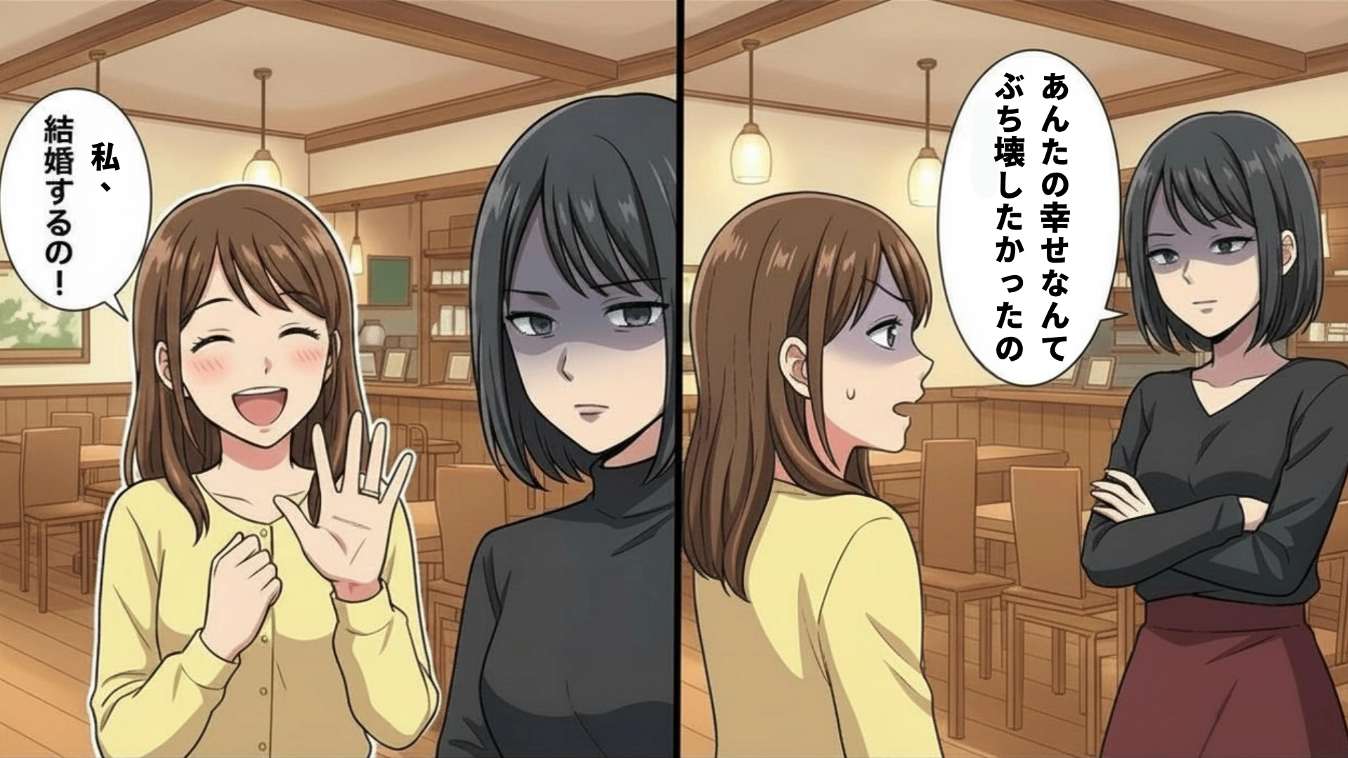親友に結婚することを報告したら、【まさかの嫌がらせ】が始まって！？主人公は“ある行動”を...！・前編