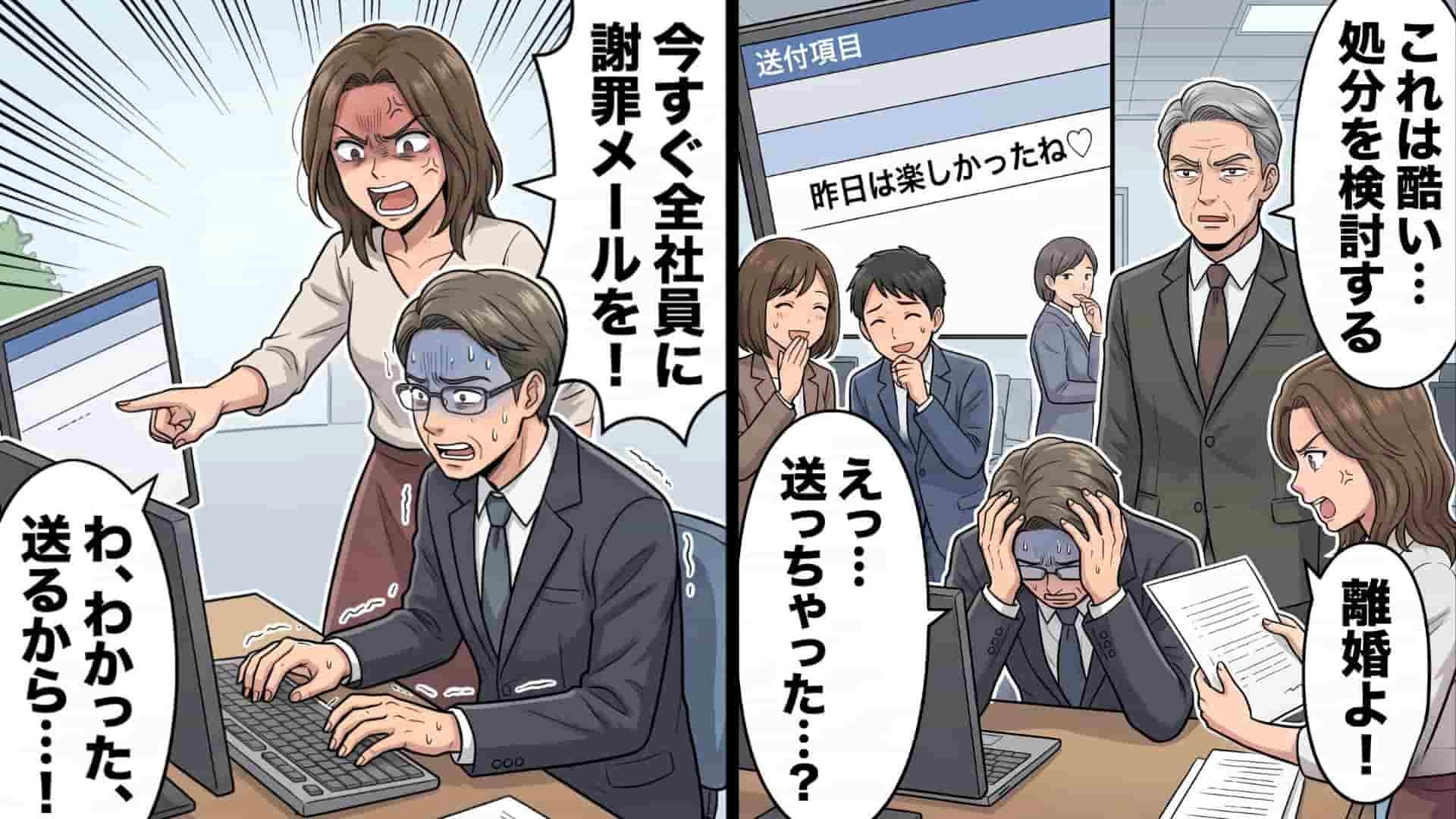【後編】【衝撃ラスト】みんなが恐れる激コワ営業部長。ある朝、オフィスに奥さんが乗り込んできて【まさかの発言】を...！？