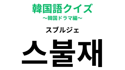 「스불재（スブルジェ）」の意味は？自分のせいで...？【韓国語クイズ】