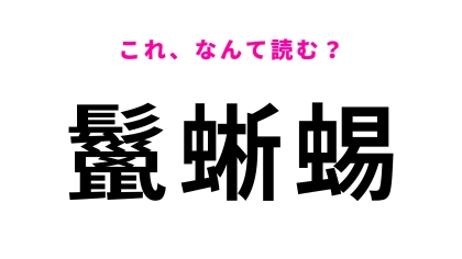 【鬣蜥蜴】はなんて読む？こんな漢字みたことない！？