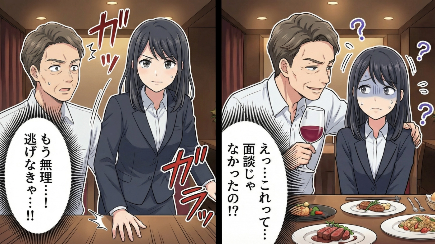 「ちょっと時間ある?」おじさん上司からの突然の誘い…ただの面談だと思ったら【まさかの事態】に!