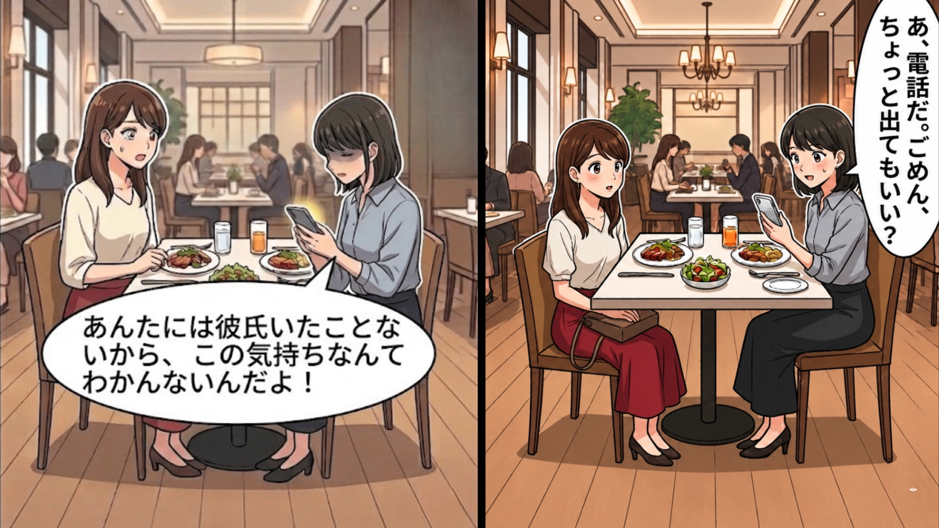 「彼氏いたことないからわかんないんだよ」久々に再会した親友。食事中に【信じられない発言】を...!