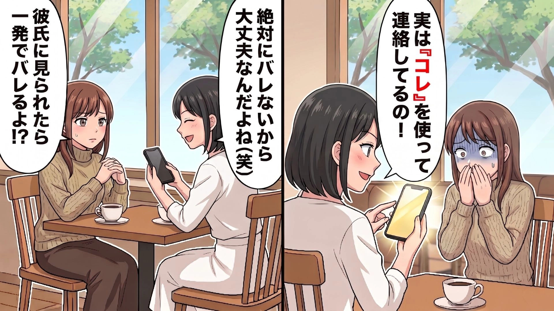 【後編】彼氏持ちの友人が、バイト先の先輩とも付きあっていて！？「絶対にバレない」と言いながら使っていた【まさかの連絡ツール】とは…！