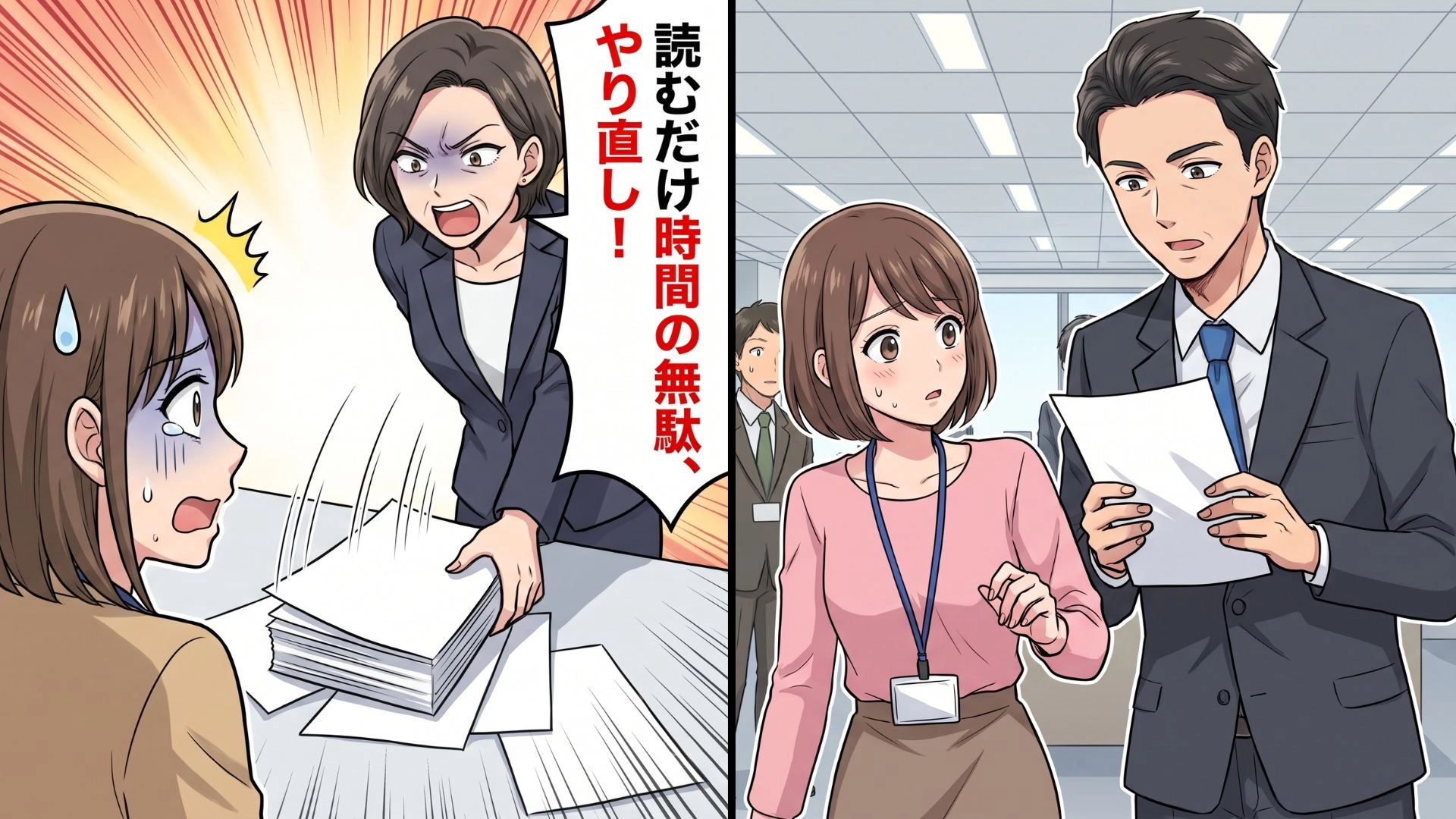 【最後にスカッと!】「読むだけ時間の無駄」徹夜の企画書を読まずに却下…落ち込んでいると、最低な先輩に【予想外の事態】が!