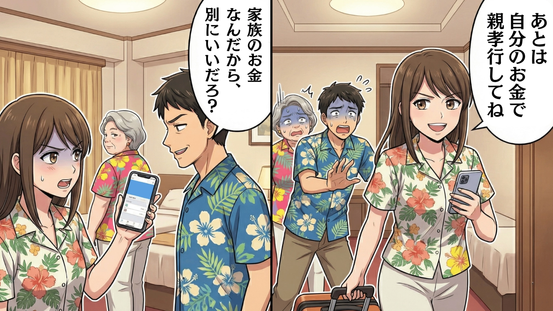 【後編】憧れのハワイ新婚旅行に【まさかの義母が同行】！？「親孝行だ」とドヤ顔の夫。ありえない行動の連続で、一生の思い出になるはずの旅行が想像を絶する事態に…！