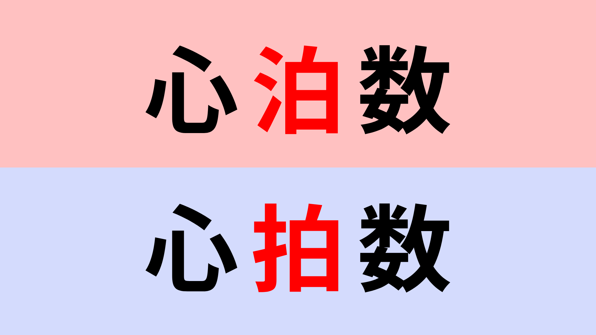 【漢字クイズ】「心泊数」or「心拍数」正解はどっち？意外とわからない人が多いって本当！？