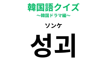 「성괴（ソンケ）」の意味は？韓国ならではの言葉…！？【韓国語クイズ】